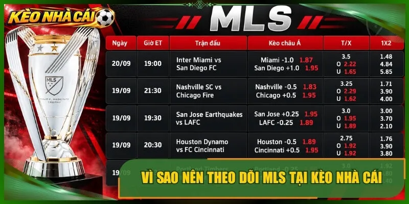 Vì sao nên theo dõi mls tại kèo nhà cái